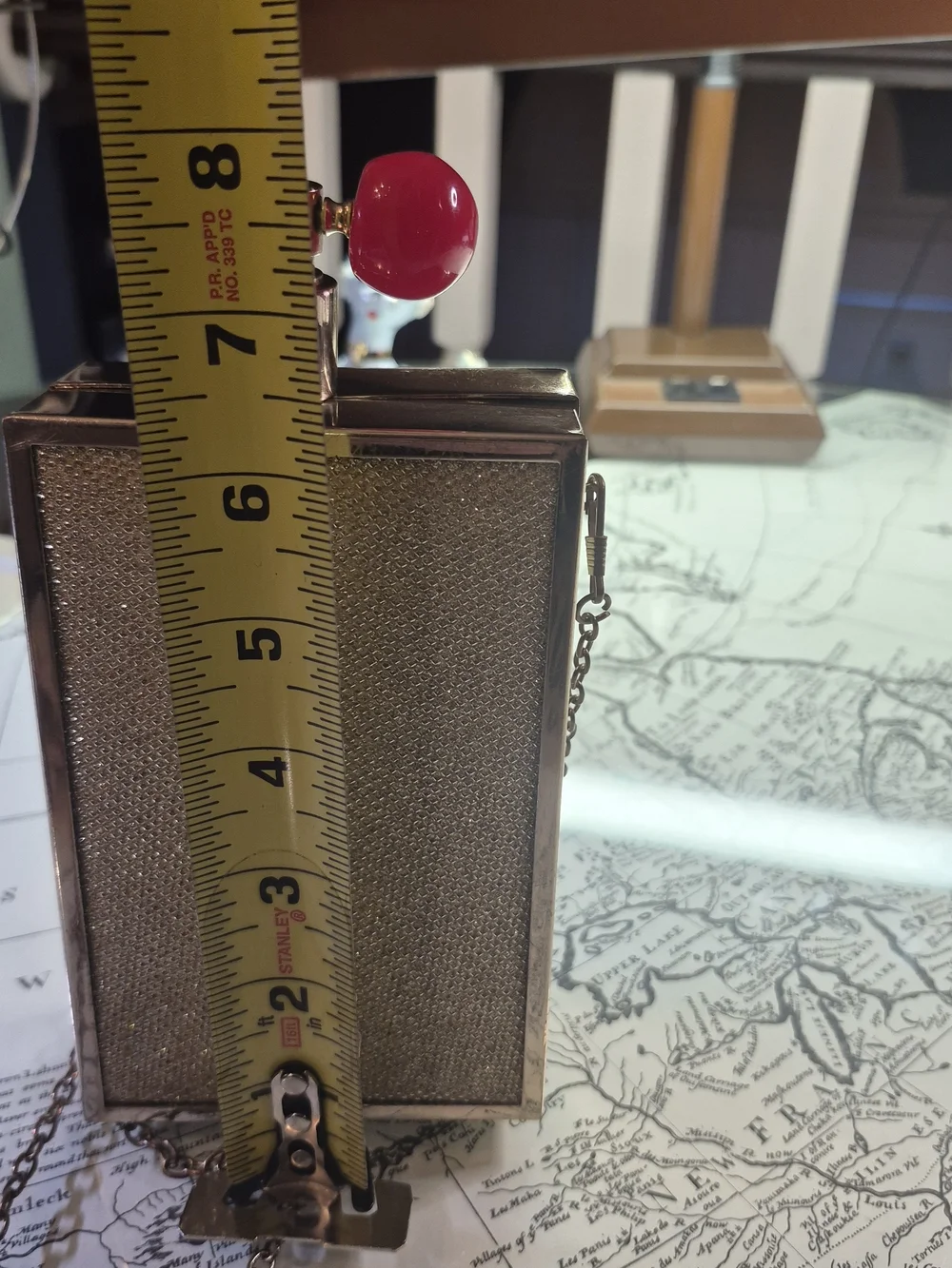PERFUME BOTTLE CLUTCH WITH CHAIN